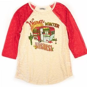 Warm Winter Wishes Burnout Raglan